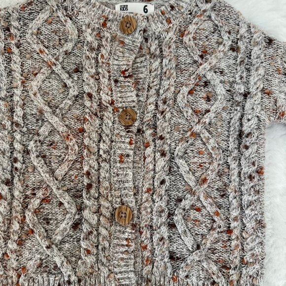 Cotton On Kids Cable Knit Cardigan Sweater - Picture 2 of 7